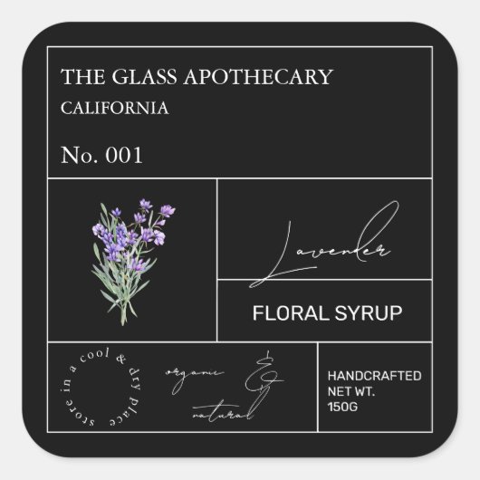 Apothecary Lavender Label (Voorkant)