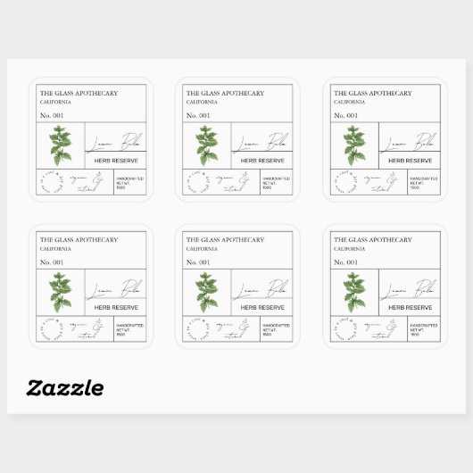 Apothecary Lemon Balm Label (Vel)