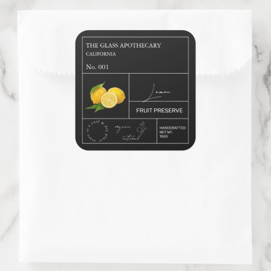 Apothecary Lemon Étiquette (Sac)