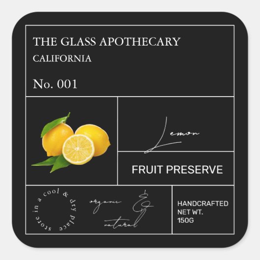 Apothecary Lemon Label (Voorkant)