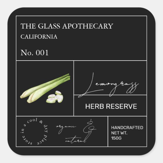 Apothecary Lemongrass Étiquette (Devant)