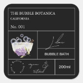 Apothecary Lilac Bubble Bath Label (Voorkant)