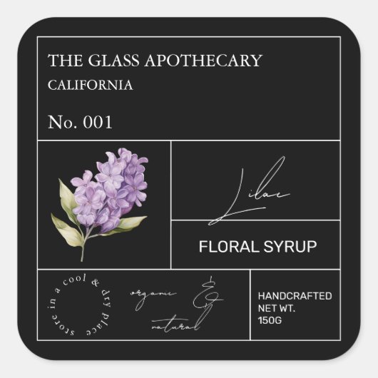 Apothecary Lilac Étiquette (Devant)