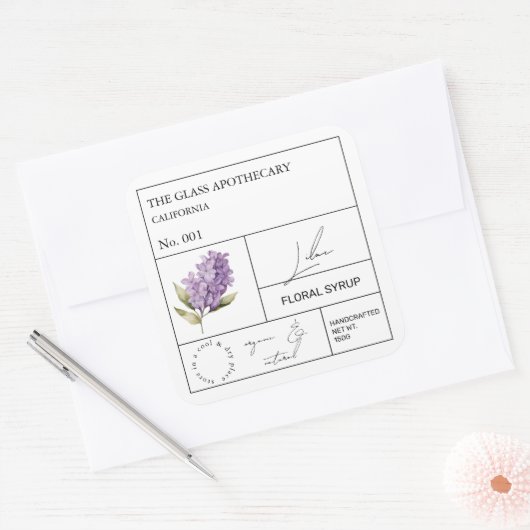 Apothecary Lilac Étiquette (Enveloppe)