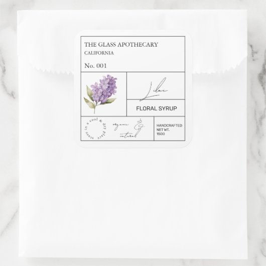 Apothecary Lilac Étiquette (Sac)