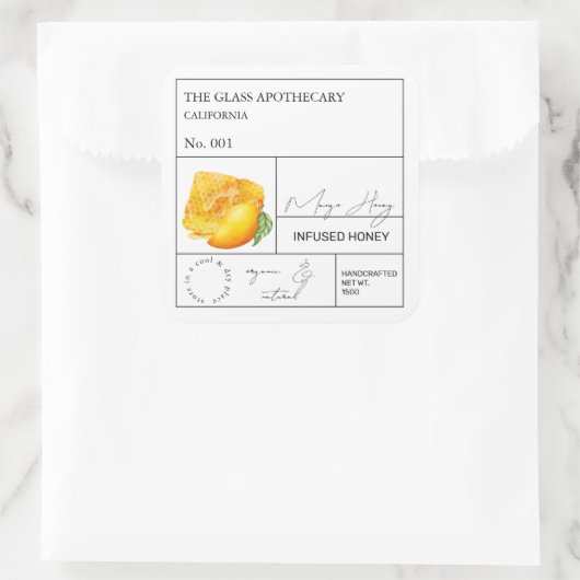 Apothecary Mango Étiquette de miel infusé (Sac)