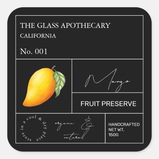 Apothecary Mango Label (Voorkant)