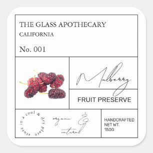 Apothecary Mulberry Étiquette