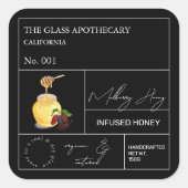 Apothecary Mulberry Infused Honey Étiquette (Devant)