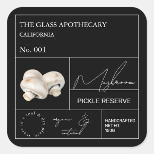 Apothecary Mushroom Label