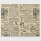 Apothecary  Newspapier Ads Cadeaupapier (Vlak)