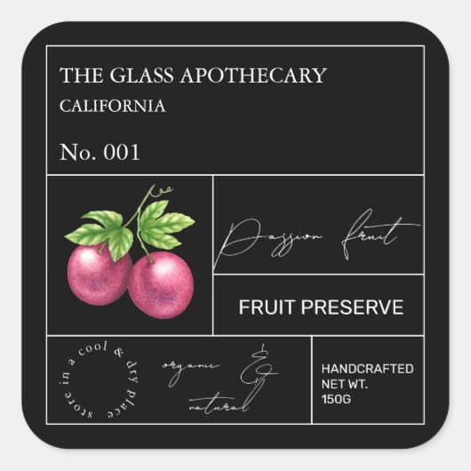 Apothecary Passion Fruit Étiquette (Devant)