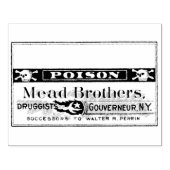 Apothecary Poison Label  Rubber Stempel (Afrduk)