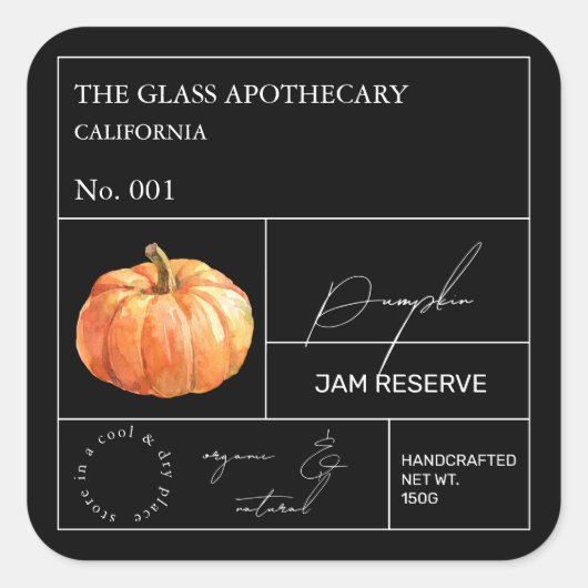 Apothecary Pumpkin Label (Voorkant)