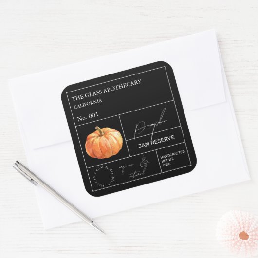 Apothecary Pumpkin Label (Envelop)