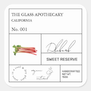 Apothecary rabarb label