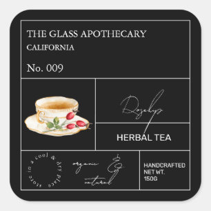 Apothecary Rosehip Herbal Tea Étiquette
