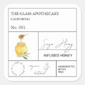 Apothecary Sage Infused Honey Label (Voorkant)