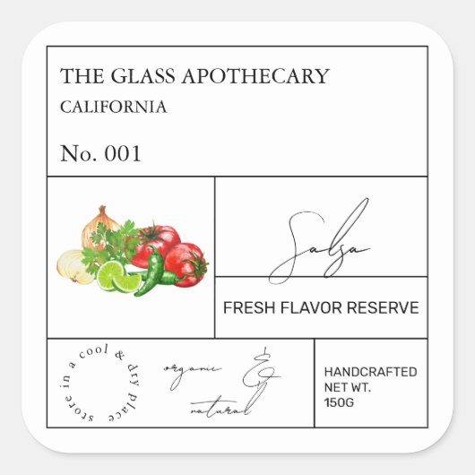 Apothecary Salsa Label (Voorkant)