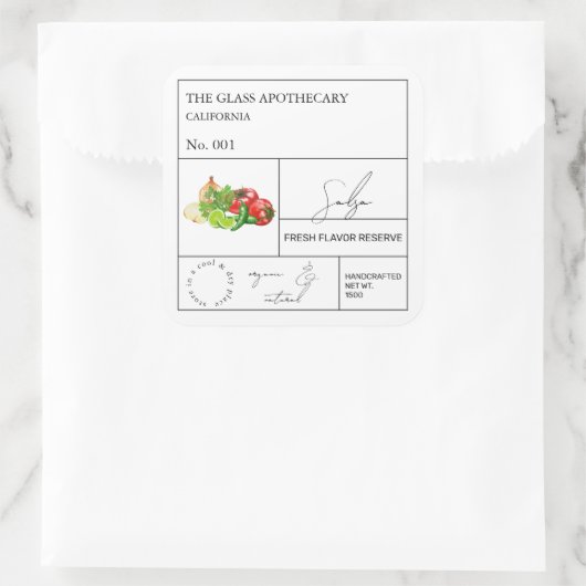 Apothecary Salsa Label (Tas)