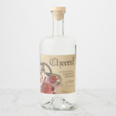 Apothecary Steampunk | moonshine of vinino Likeurfles Etiket (Voorkant)