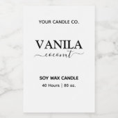 Apothecary Style Vertical Candle Branding Labels Voedselcontainer Etiket (Enkel label)