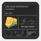 Apothecary Thyme Infused Honey Label (Voorkant)