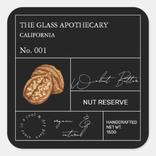 Apothecary Walnut Label