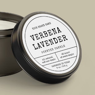 Apothecary Zwart Wit Ronde Kaars Label