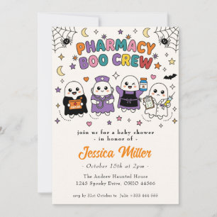 Apotheek Boo Crew Schattig Spook Halloween Baby Sh Kaart