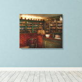 Apotheek - octrooigeneesmiddel canvas afdruk (Insitu (Houten vloer))