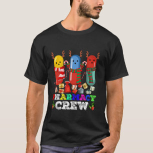 Apotheek Pil Xmas Lights Apotheker Apotheek Crew T-shirt