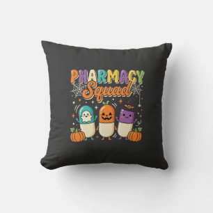 Apotheek Team Halloween Geest Pillen Ontwerp_1 Kussen
