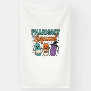 Apotheek Team Halloween Vintage Vector T-shirt Des Spandoek