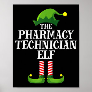Apotheek Tech Elf Overeenkomende Familie Groep Ker Poster