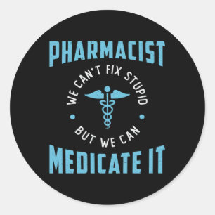 Apotheek Technicus Apotheker Medicate IT Tech Ronde Sticker