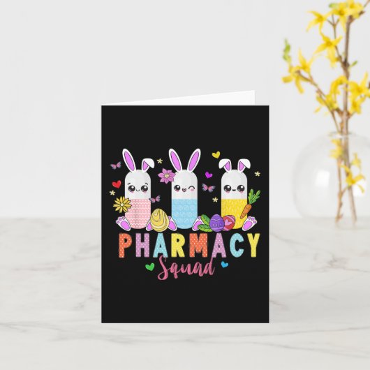 Apotheek Technicus Bunny Paasdag Apotheek Tech Kaart (Gele Bloem)