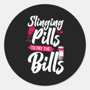 Apotheek Techniek Technicus Apotheker Student Slin Ronde Sticker