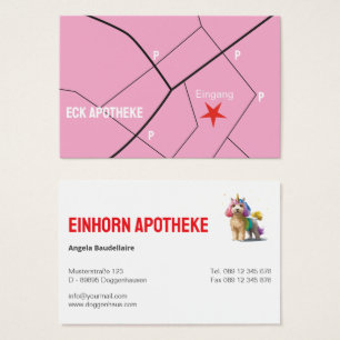 Apotheek visitekaartjes eenhoorn