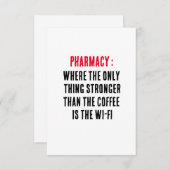 Apotheek: Waar het enige wat sterker is dan de Bedankkaart (Voorkant / Achterkant)