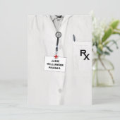 apotheker apotheek school afstudeerfeest kaart (Staand voorkant)