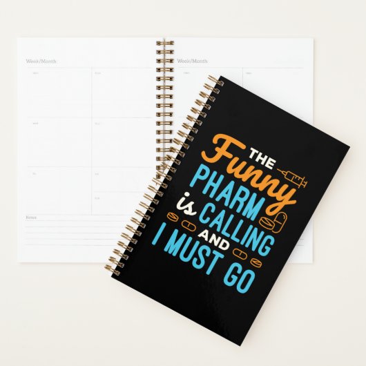 Apotheker Apotheek Tech Funny Pharm roept Planner (Display)