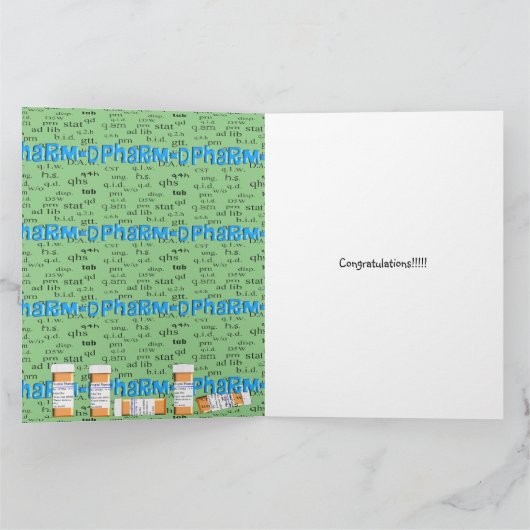 apotheker "Gefeliciteerd" Kaart (Binnen)