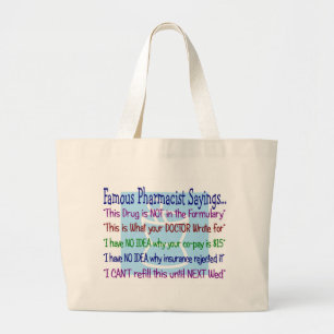 apotheker gezegden canvas tas