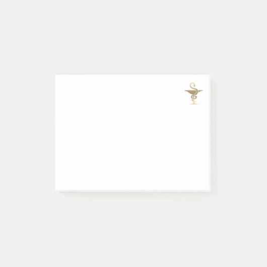 apotheker - Gold Bowl Hygeia Symbol Post-it® Notes (Voorkant)