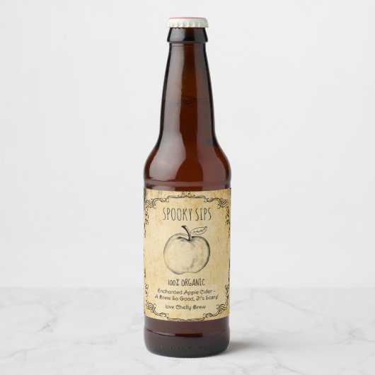 Apotheker Halloween appelcider Bier Etiket (Voorkant)