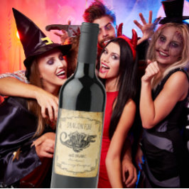 Apotheker halloween vintage Drakenvuur Wijn Etiket
