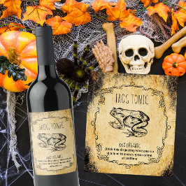 Apotheker halloween vintage wijn etiket