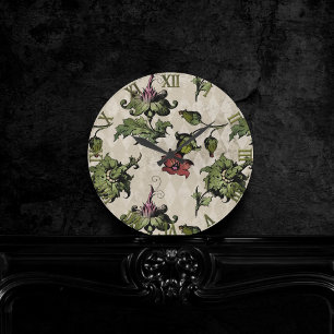 Apotheker heks Plant Steampunk Botanische Kruide Ronde Klok