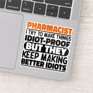 Apotheker I Probeer Dingen Grappig Te Maken Uitspr Sticker
